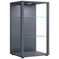Vitrine Glasol XXL Anthrazit - Anthrazit/Schwarz, MODERN, Glas/Holzwerkstoff (52/90/44cm) - MID.YOU