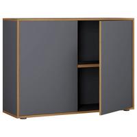 Aktenschrank Salia B100 - Honigeiche/Anthrazit, Design, Holzwerkstoff (100/74/33cm) - P & B