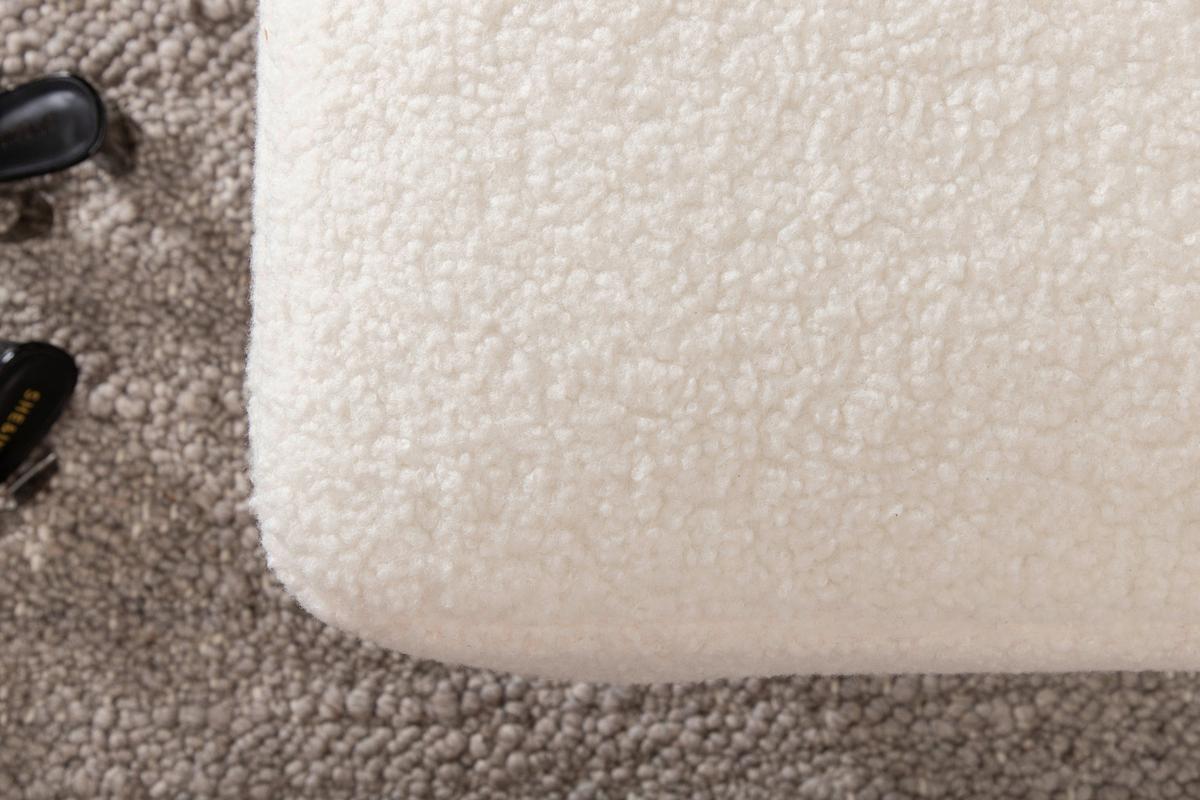 HOCKER BOOM - Schwarz/Weiß, Design, Textil/Metall (90/49/70cm) - Livetastic