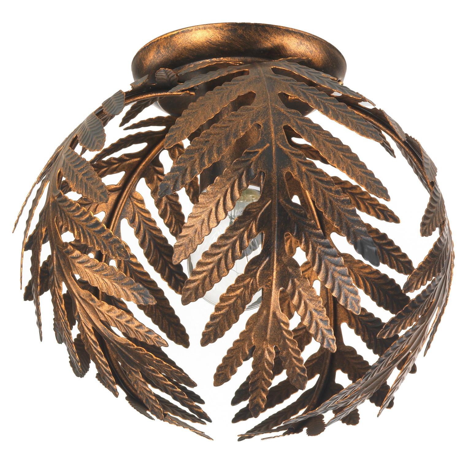 Deckenleuchte Felce Bronzo Bronzefarben max. 22 Watt - Bronzefarben, KONVENTIONELL, Metall (25/23cm)