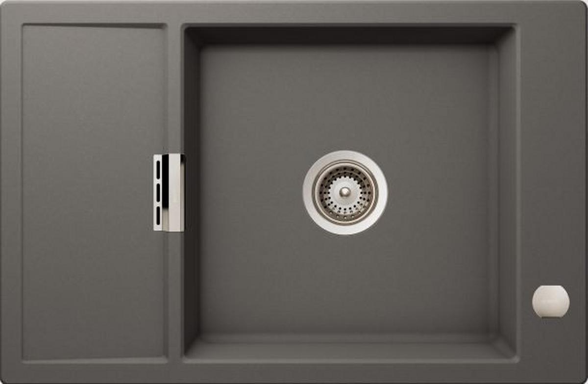 Einbauspüle Mono D-100XS in Silverstone - Grau, MODERN, Stein (77/50cm) - Schock