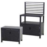 Outdoorküche Anthrazit 2-tlg. - Anthrazit, Basics, Metall (180/70,5/56cm) - Siena Garden