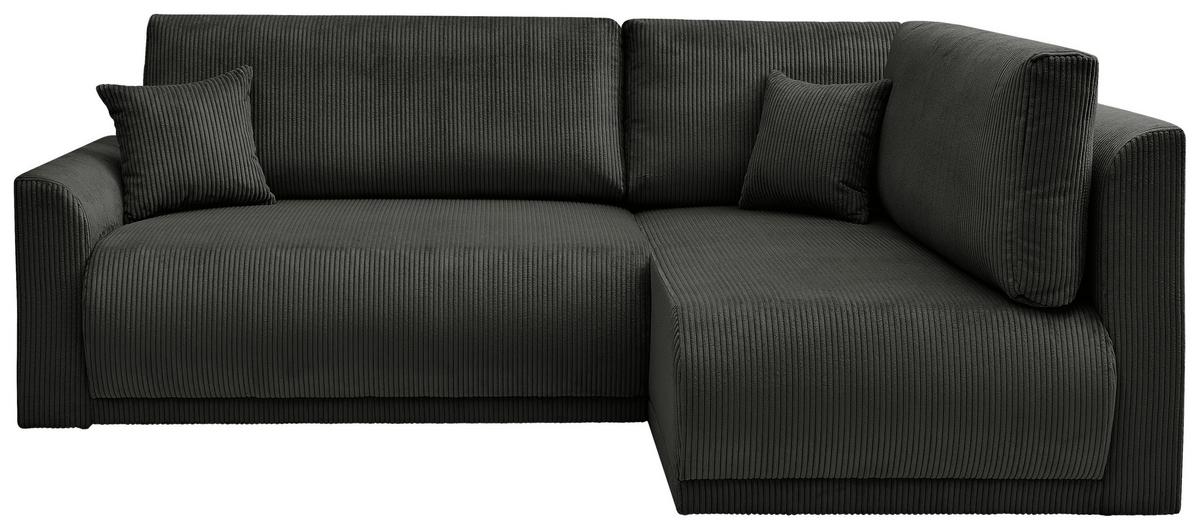Kutna Garnitura Kim - crna, Moderno, drvo/tekstil (233/160cm) - Modern Living