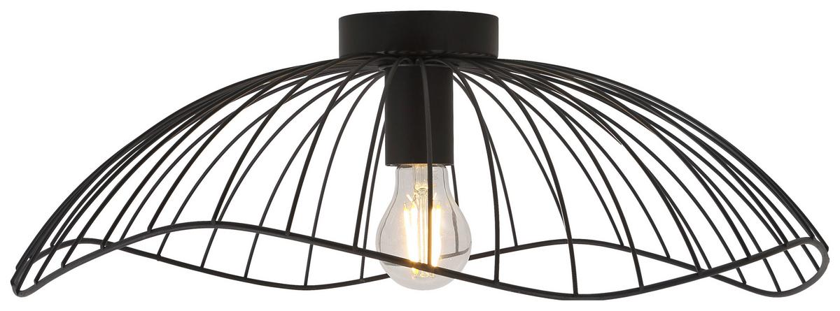 Stropna Svetilka Eliot, Ø Ca. 50 Cm, 40 W - črna, Moderno, kovina (50/17,5cm) - Mömax