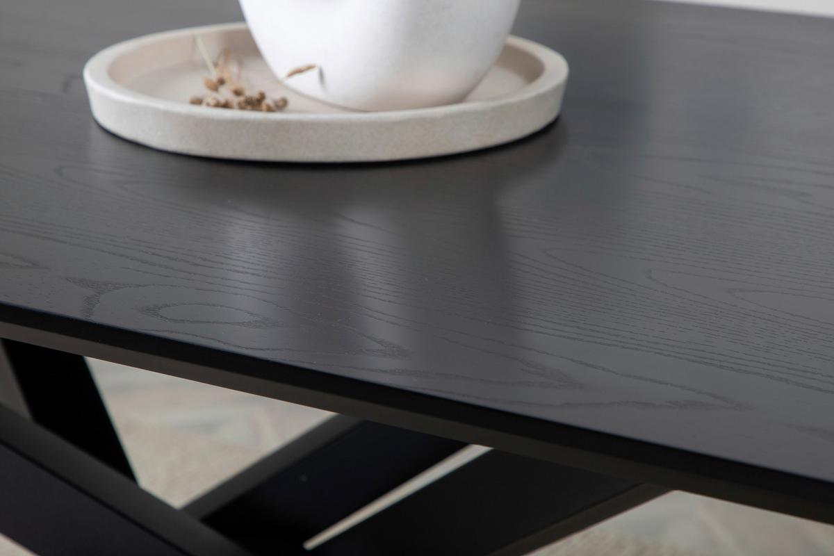 ESSTISCH PIAZZA - Schwarz, Design, Holzwerkstoff/Metall (180/90/76cm) - Livetastic