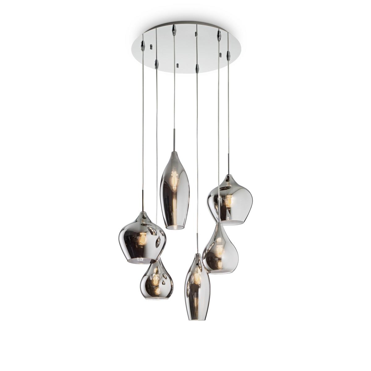 LAMPA WISZĄCA TRONDHEIM - szary, Trend, metal/szkło (60/30-135cm) - Dieter Knoll