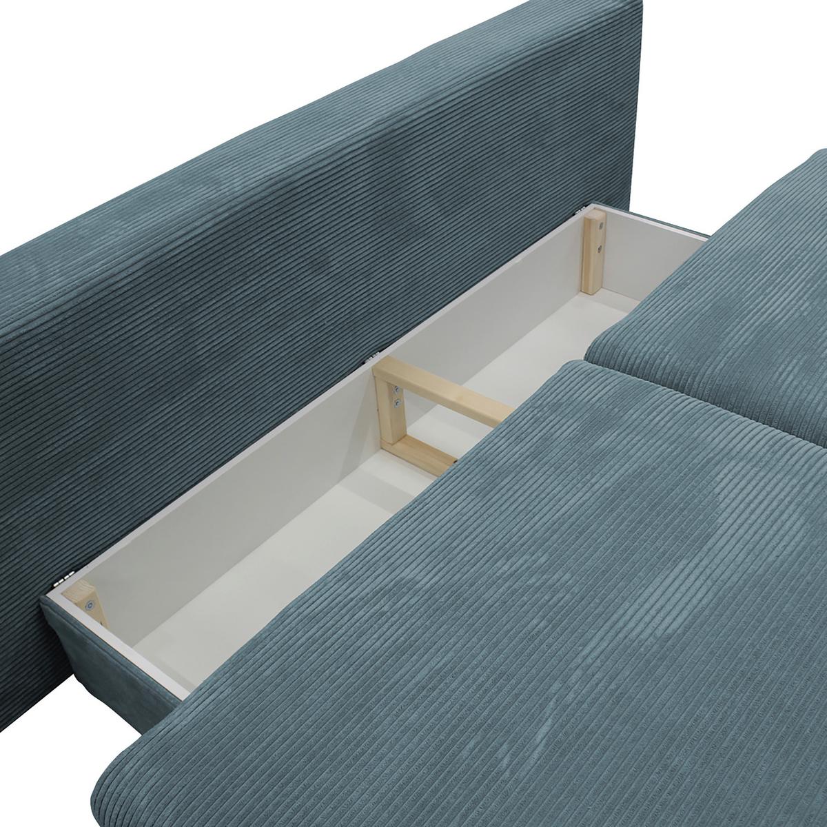 Canapea extensibila FIORE - turcoaz, Design, textil (202/85/99cm) - Modern Living