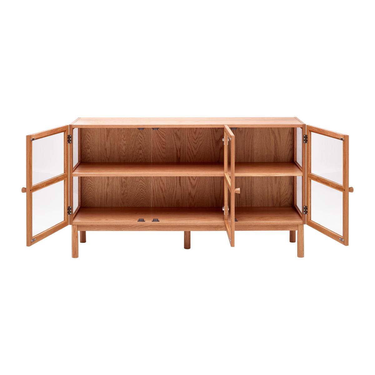Sideboard Abir Eichefarben - Eichefarben, MODERN, Karton/Glas (140/80/40cm) - Mömax