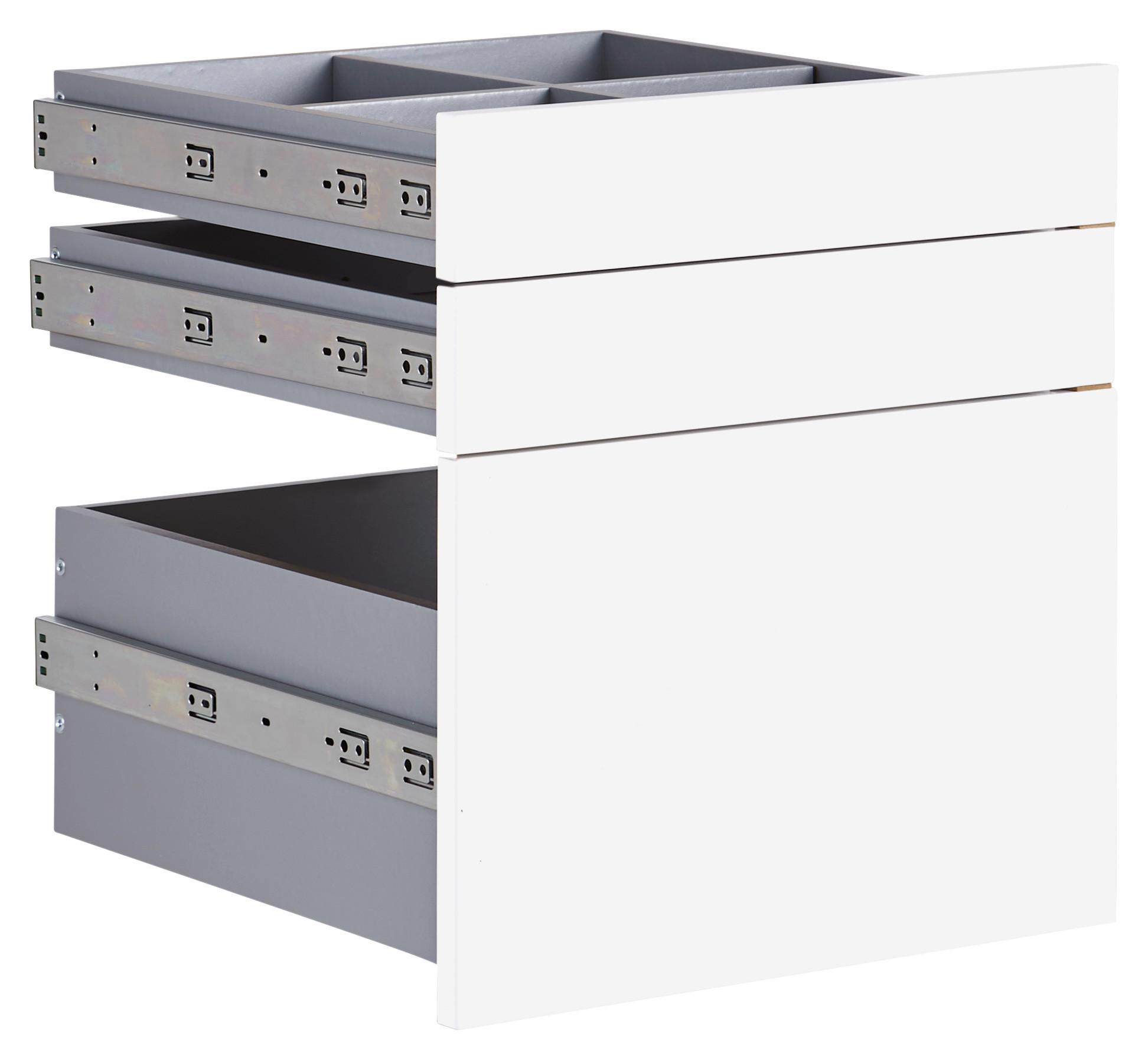 LÅDSET UNIT -BASED- - vit högglans, Modern, trämaterial (45,3/50,3/47cm) - Based