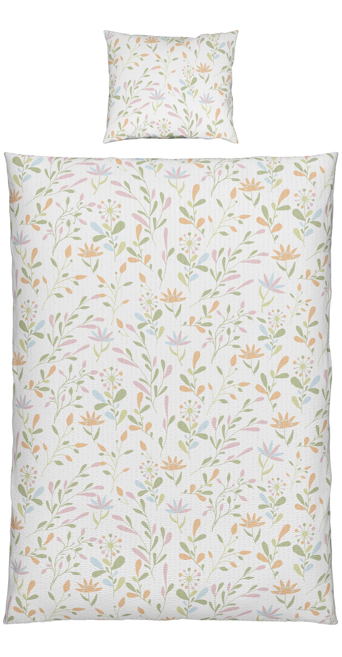 BETTWÄSCHESET MARINA - Weiss, Konventionell, Textil (160/210cm) - Mömax