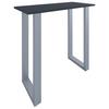 BARTISCH XONA B 110X50 - Anthrazit/Silberfarben, Konventionell, Holzwerkstoff/Metall (110/50/102cm)
