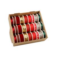 Geschenkband Lena in diversen Farben - Dunkelgrün/Rot, Basics, Textil (23/7,5/21cm) - Mömax
