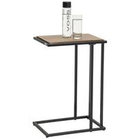 STOLIK BOCZNY PROMO - kolor dębowy/czarny, Design, materiał drewnopochodny/metal (40/30/60cm) - Carryhome