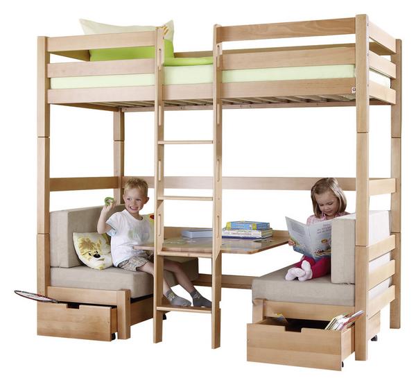 Hochbett 90x200 cm Holz hier im Shop bestellen