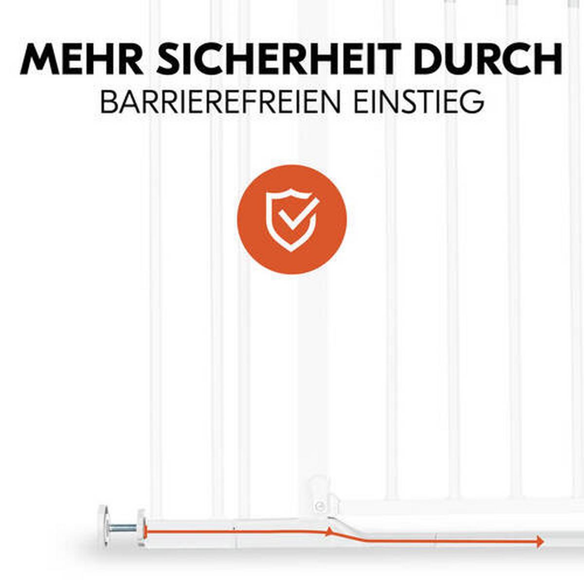 BRAMKA OCHRONNA NA SCHODY CLEAR STEP​ AUTOCLOSE 2 SET - biały, Basics, tworzywo sztuczne/metal (84 - 89/77/4cm) - Hauck