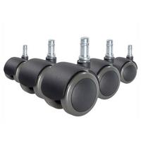 Set Kolesc Za Vrtljivi Stol Rolo Fix, 5-Delni - črna, Basics, umetna masa (5/6,1/5cm) - MID.YOU