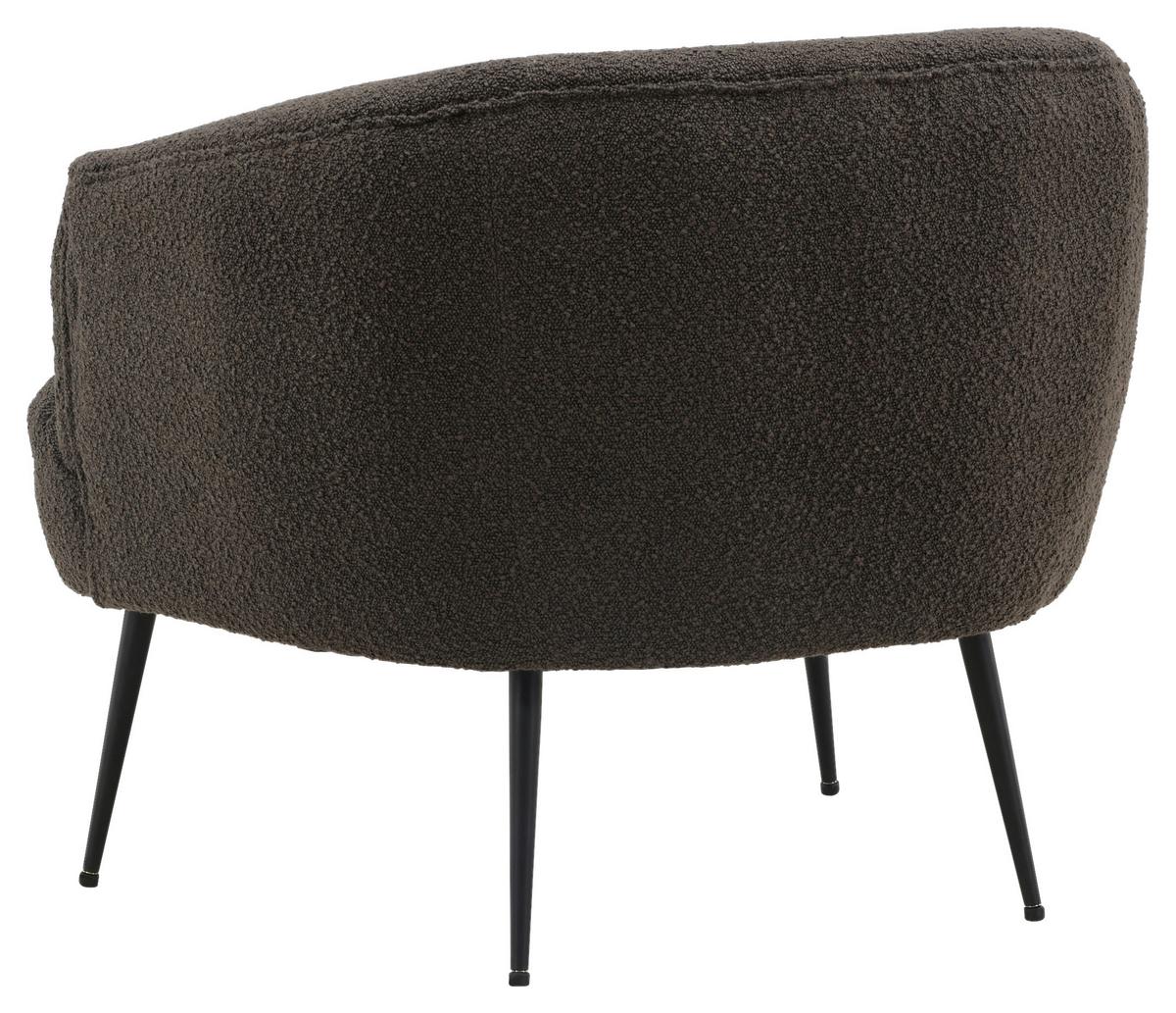 SESSEL DERRY - Schwarz, Design, Textil/Metall (70/68,5/79cm) - Livetastic