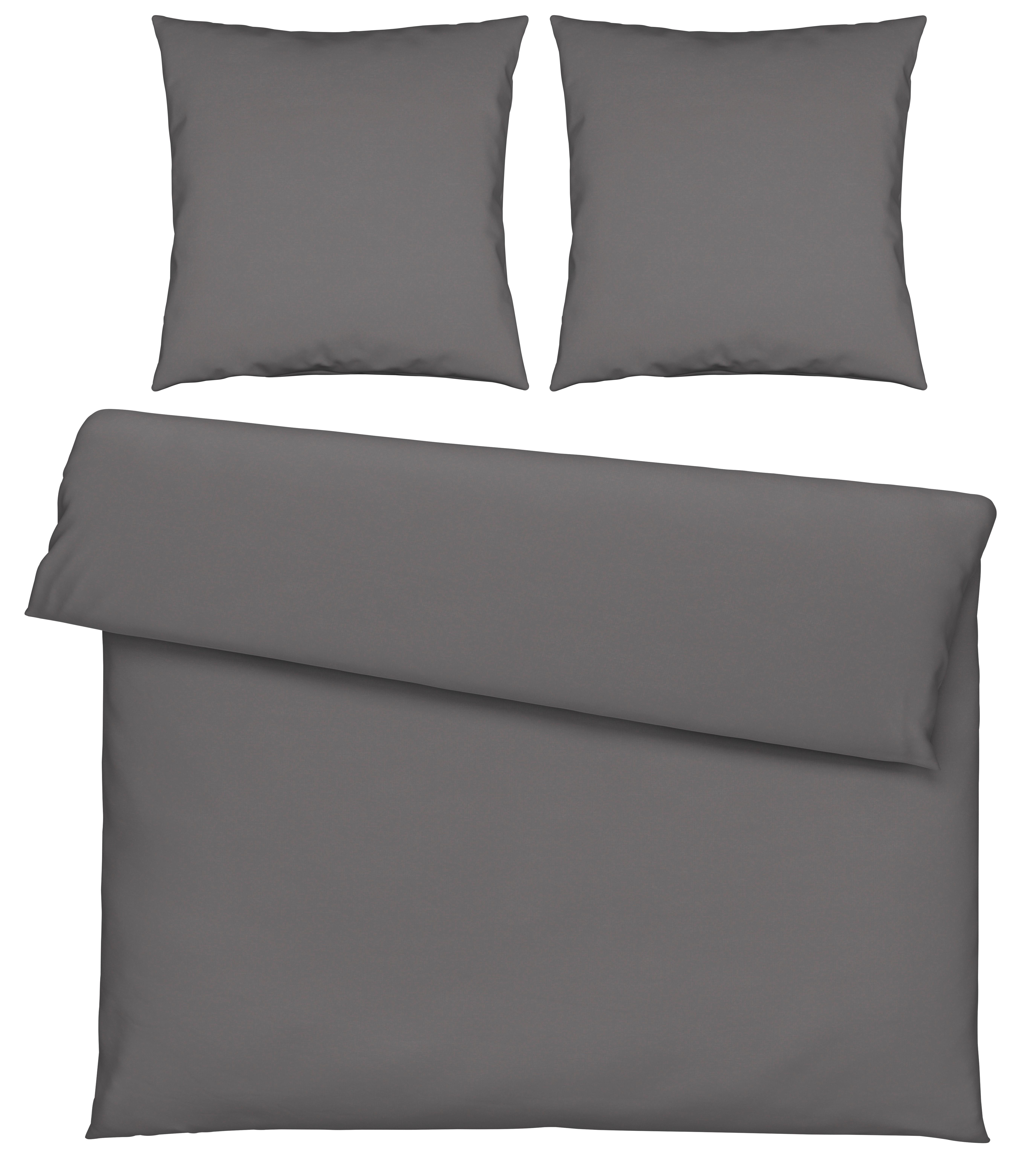 Bettwäsche Iris XXL Grau ca. 200x200cm - Grau, MODERN, Textil (200/200cm) - Modern Living