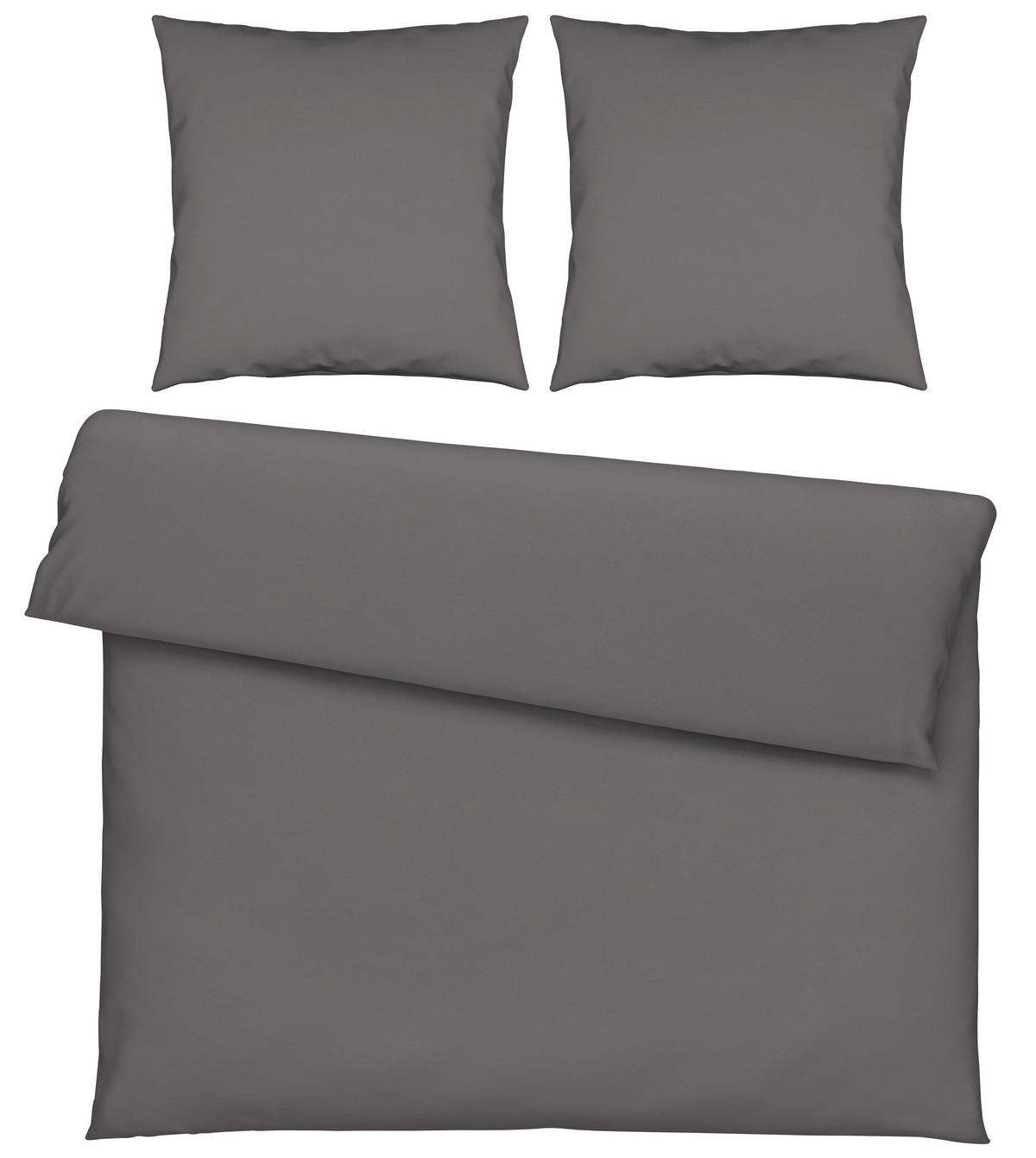 Bettwäsche Iris XXL Grau ca. 200x200cm - Grau, MODERN, Textil (200/200cm) - Modern Living