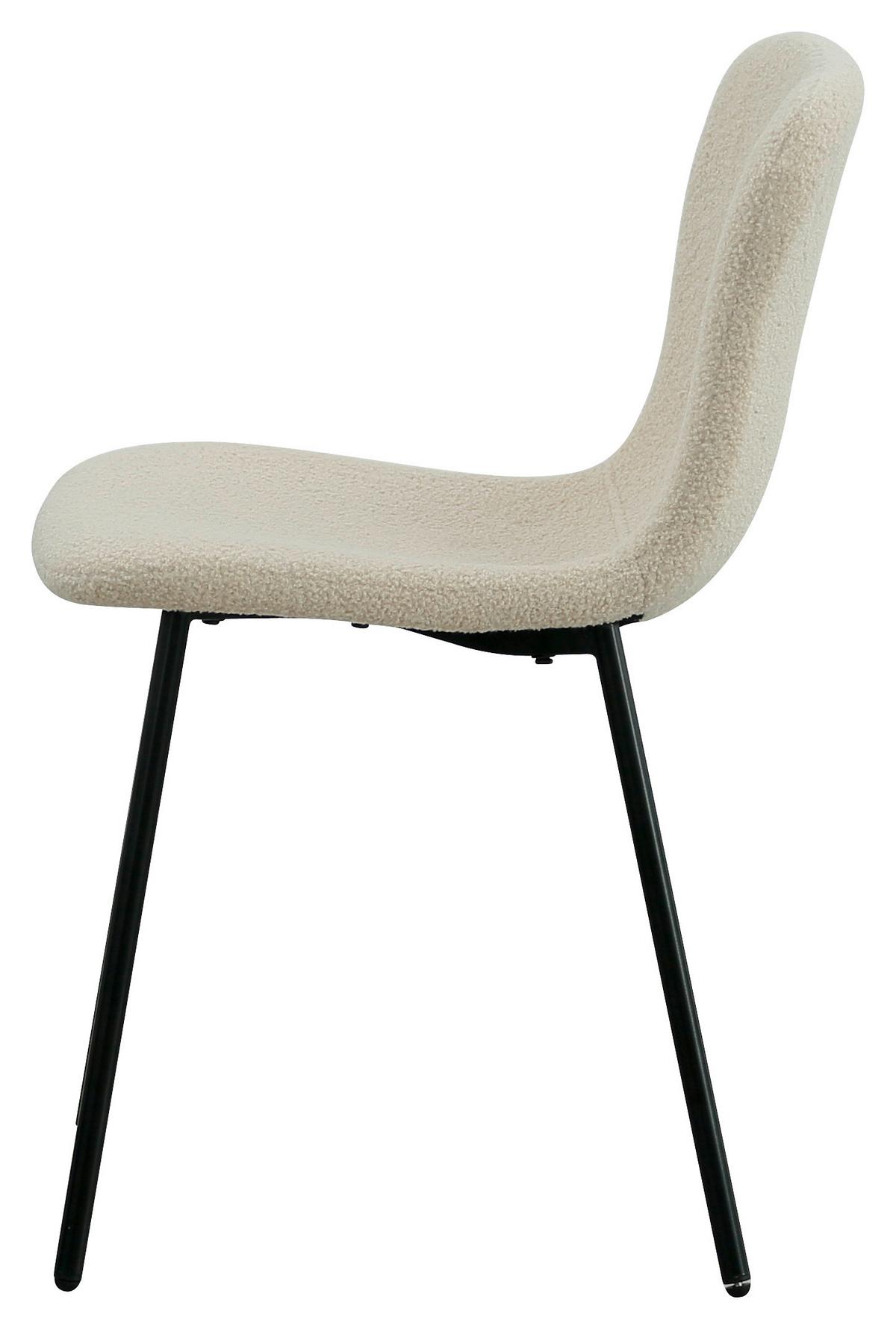 Stuhl Teddy in Beige/Schwarz - Beige/Schwarz, Design, Textil/Metall (44/79/51cm) - Mömax