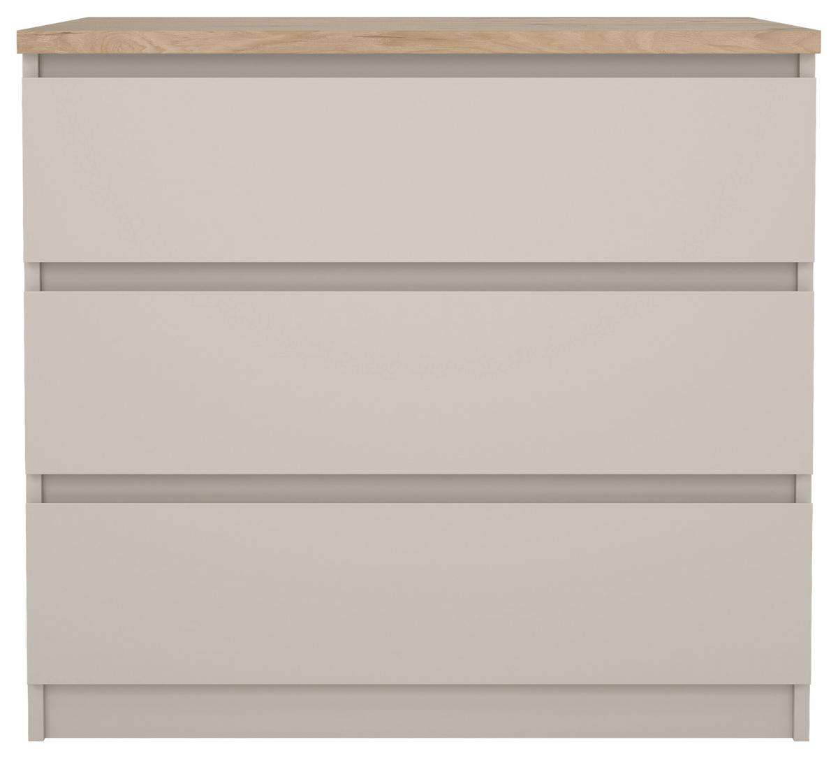 KOMODA NAIA - kolor dębowy/kaszmir, Basics, materiał drewnopochodny (77/70,1/50cm) - Boxxx