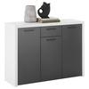 sideboard in Anthrazit/Weiss - blanc/anthracite, Modern, matière synthétique/matériau de bois (119/88/38cm) - Mömax