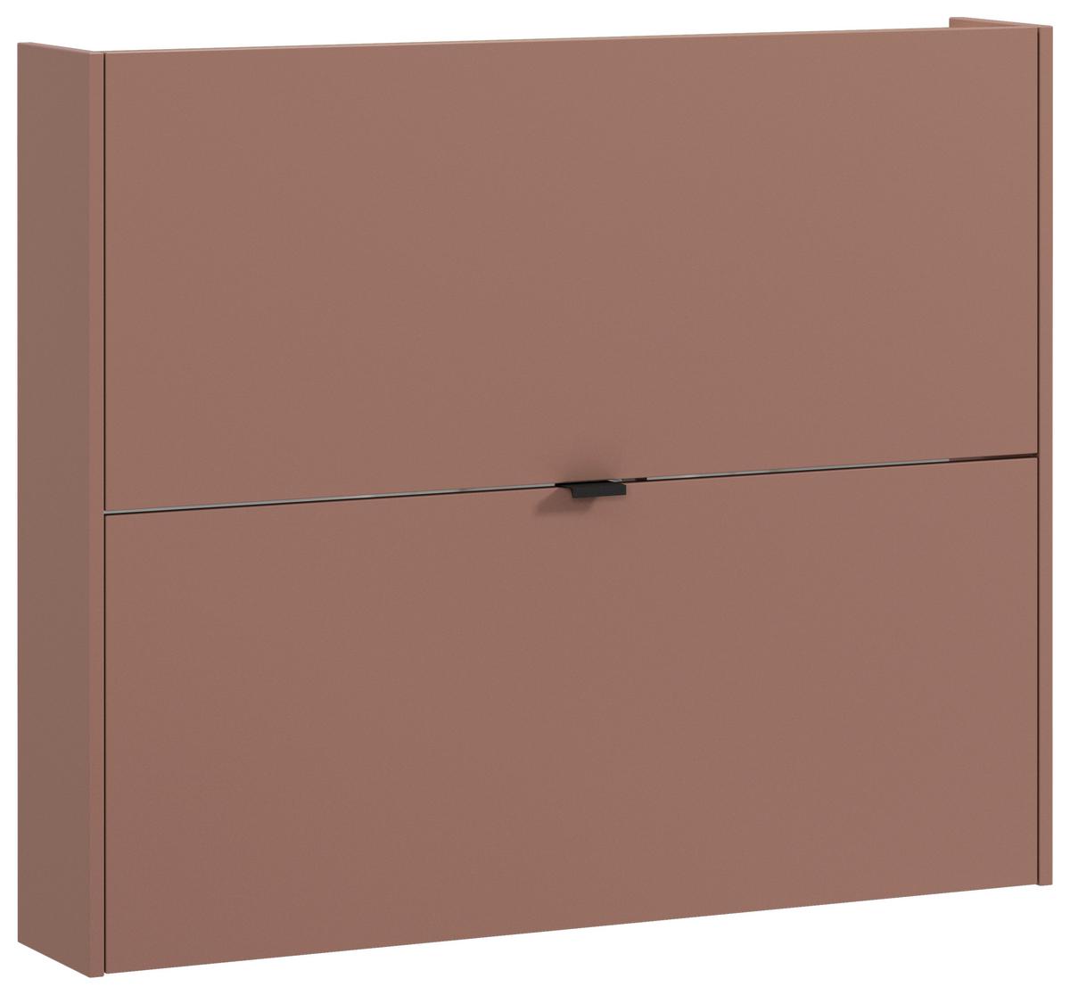 Hängeschuhschrank Ameca Braun/Eichefarben - Eichefarben/Schwarz, MODERN, Holzwerkstoff/Metall (100/83/18cm) - Premium Living