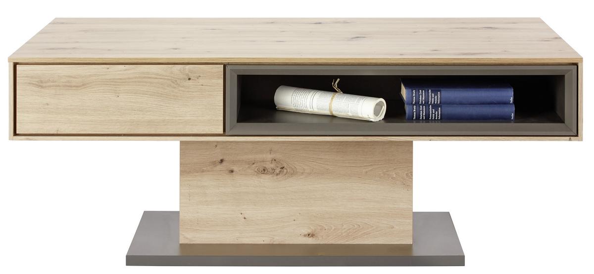 STOLIK KAWOWY SENSAI   -HOM IN- - kolor dębowy/dąb artisan, Design, materiał drewnopochodny (115/65/44cm) - Hom`in