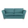 2-Sitzer-Sofa Devado Petrol - Petrol/Naturfarben, Holz/Textil (190/70-85/95cm) - Mömax