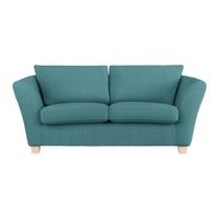 2-Sitzer-Sofa Devado Petrol - Petrol/Naturfarben, Holz/Textil (190/70-85/95cm) - Mömax