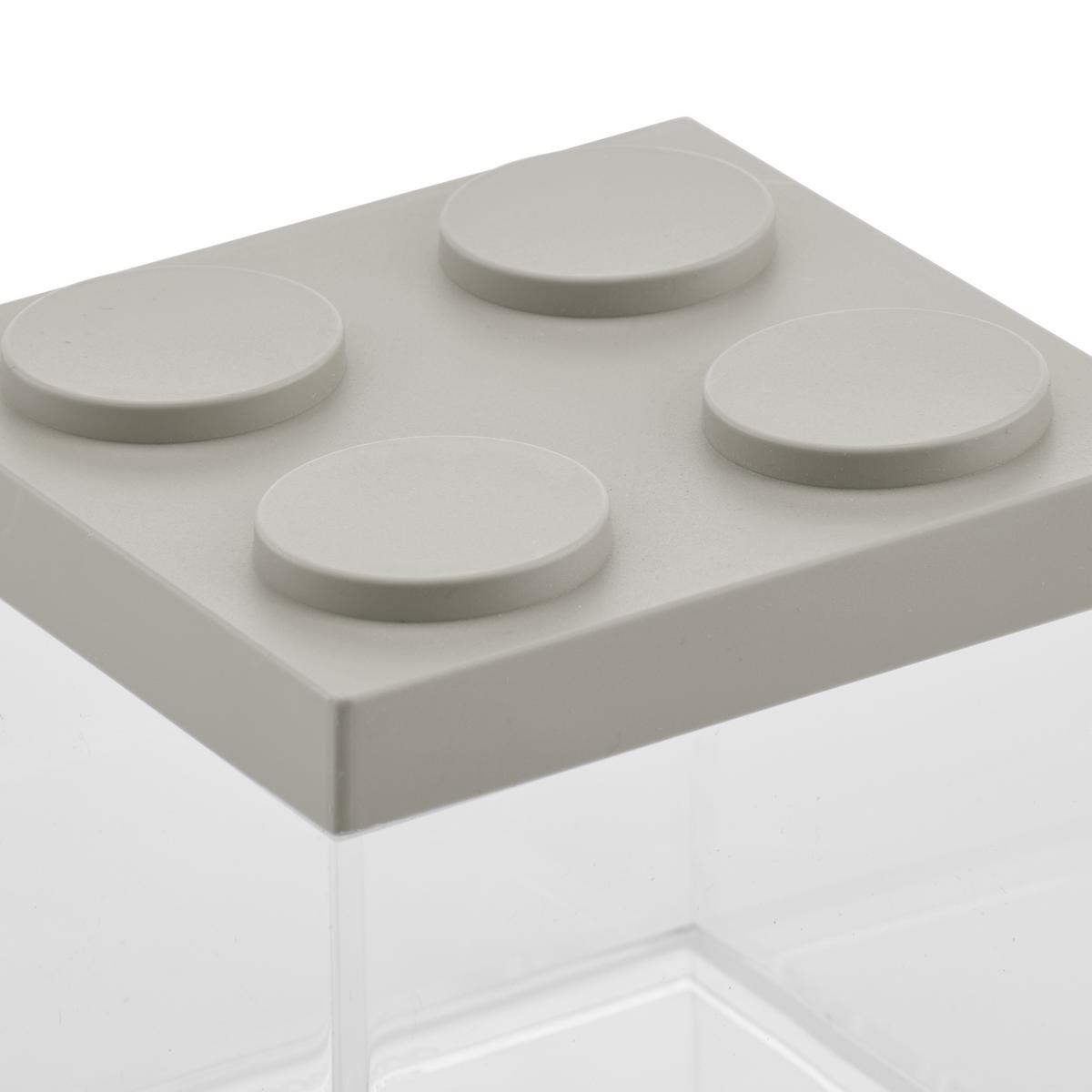 POJEMNIK KUCHENNY AGNETO - szarobrązowy/przezroczysty, tworzywo sztuczne (10/10/10,5cm)