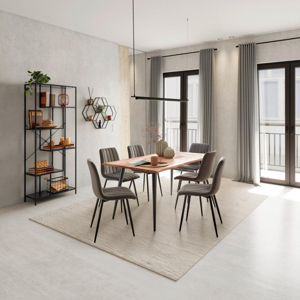 Scaun Lisa - antracit/gri, Lifestyle, metal/textil (45/88/56cm) - Mömax