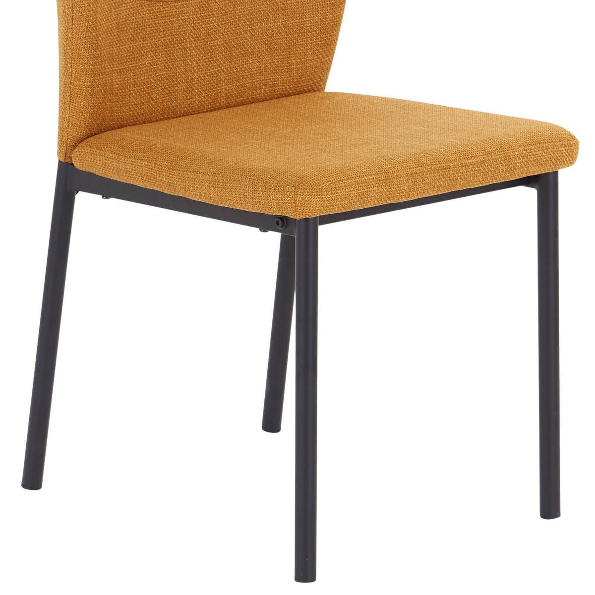 Stol Augusta, Rumena - črna/barve karija, Konvencionalno, kovina/tekstil (56/84/45cm) - Mömax