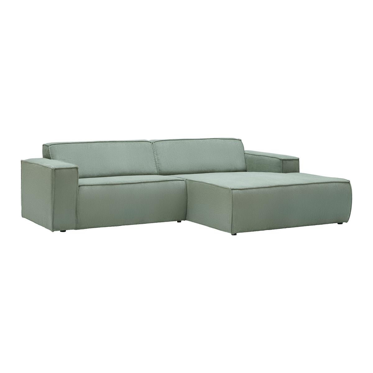 Sedežna Garnitura Loft -Top- - črna/svetlo zelena, Moderno, umetna masa/tekstil (265/75/172cm) - Top ponudba