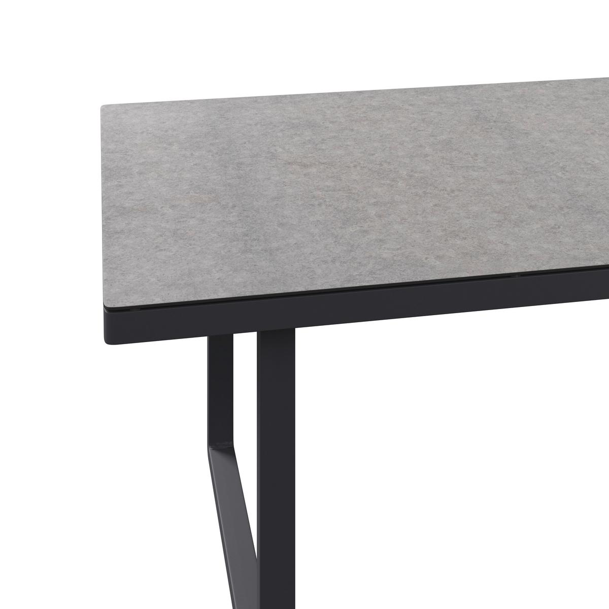 Loungegarnitur Casa Blanca Anthrazit/Naturfarben/Hellgrau - Anthrazit/Hellgrau, MODERN, Glas/Kunststoff