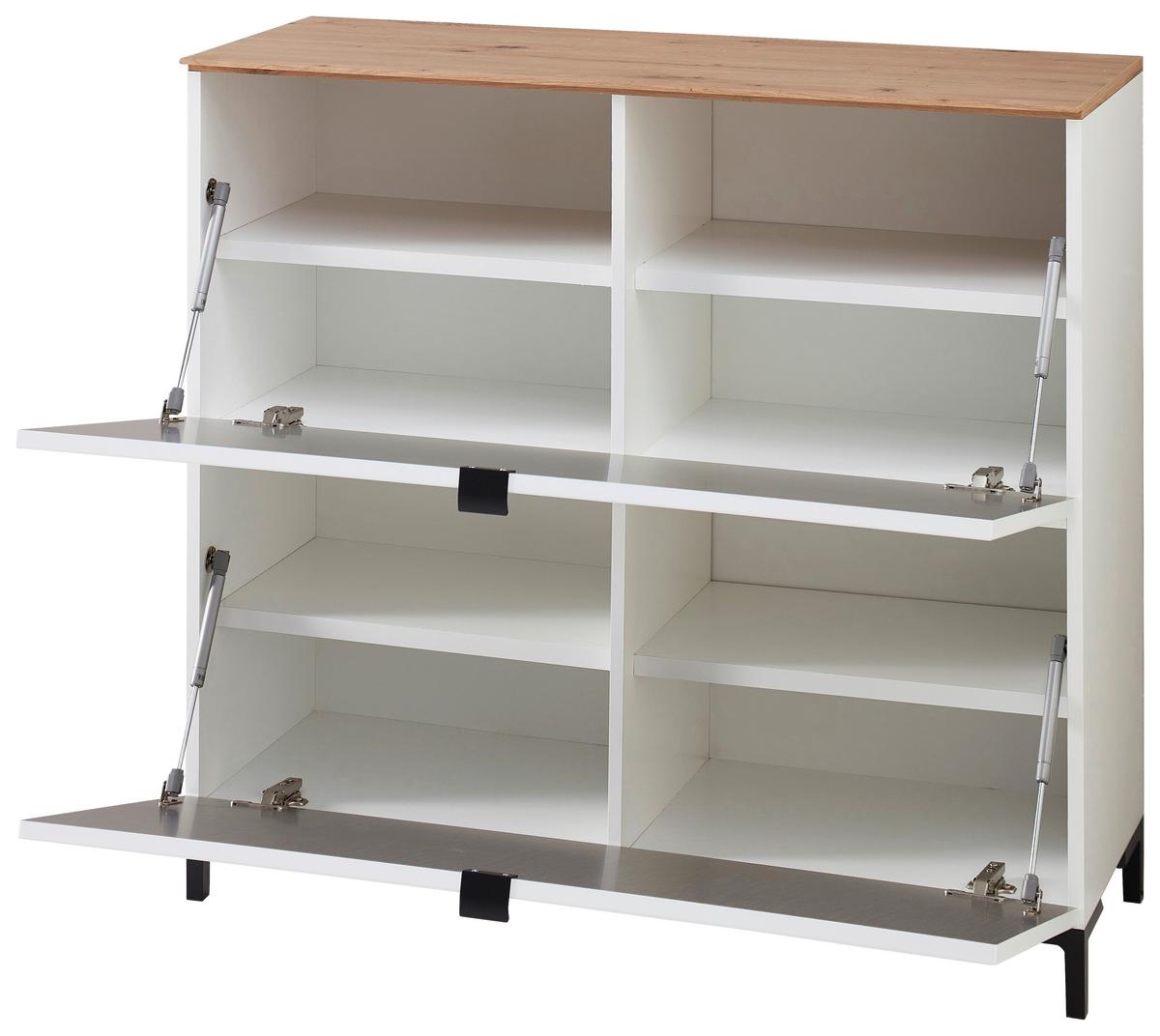 PRZEDPOKÓJ DIANA - biały/dąb artisan, Design, materiał drewnopochodny (255/179/37cm) - Voleo