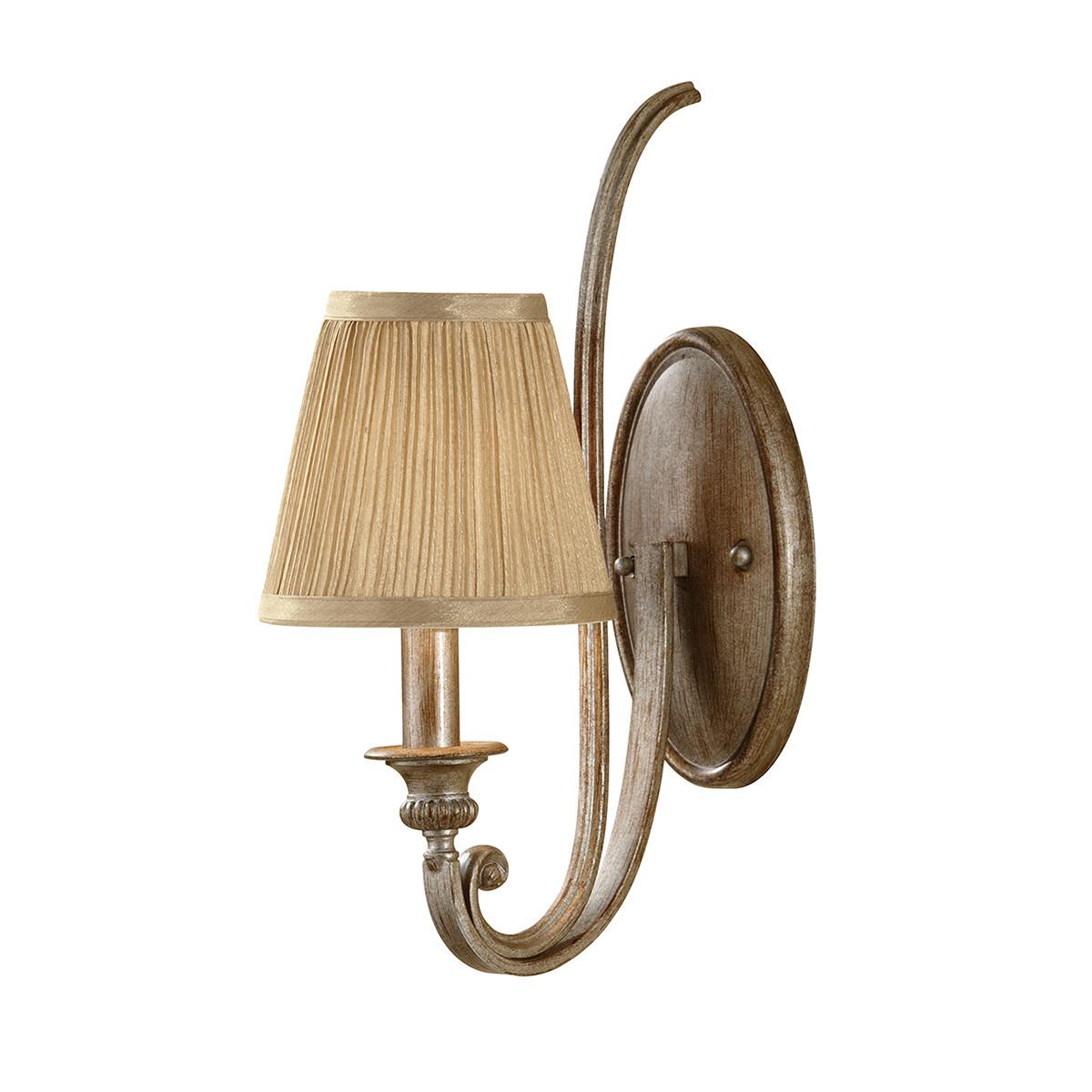 Zidna Svjetiljka  Abbey Fe-Abbey1 - srebrne boje/boje pijeska, Konvencionalno, metal/tekstil (15.2/39.1/26.4cm) - Elstead Lighting