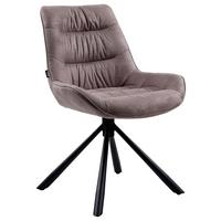 KRZESŁO HEIKO - czarny/taupe, Design, metal/tkanina (57/84/63cm) - Hom`in