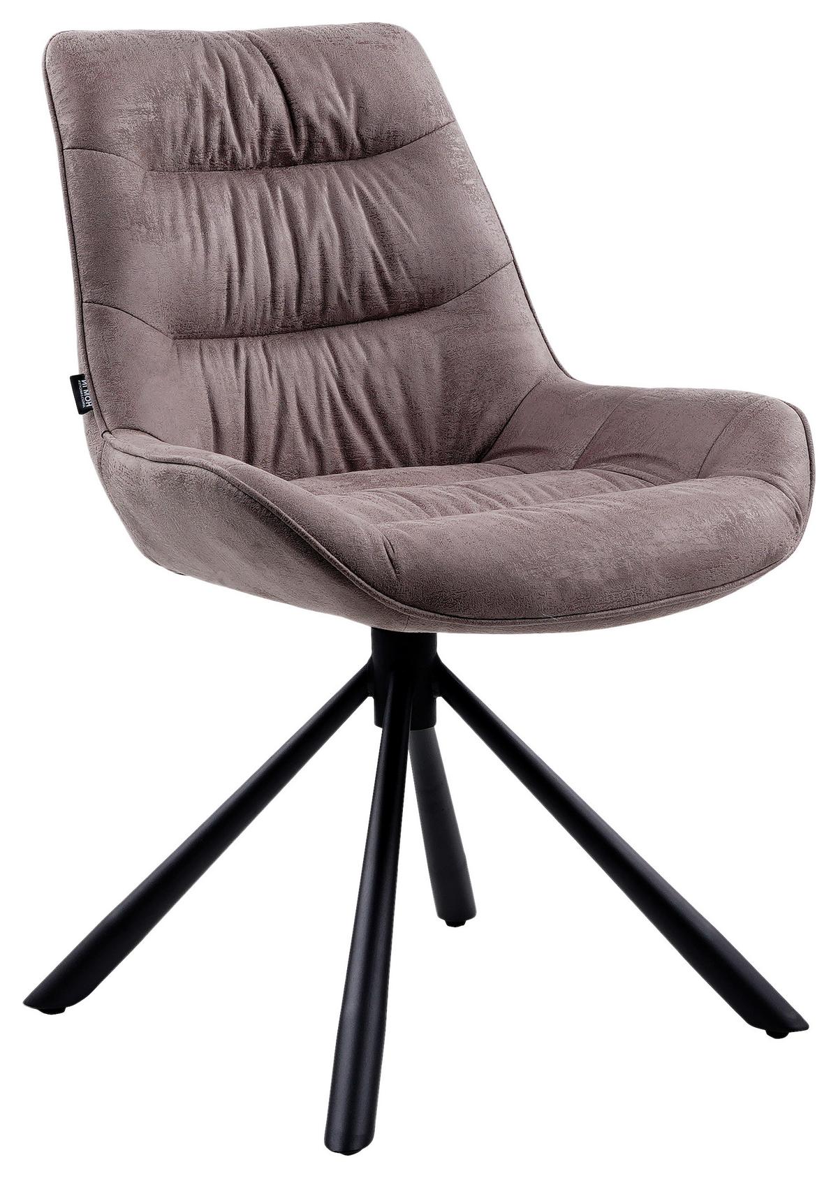 KRZESŁO HEIKO - czarny/taupe, Design, metal/tkanina (57/84/63cm) - Hom`in