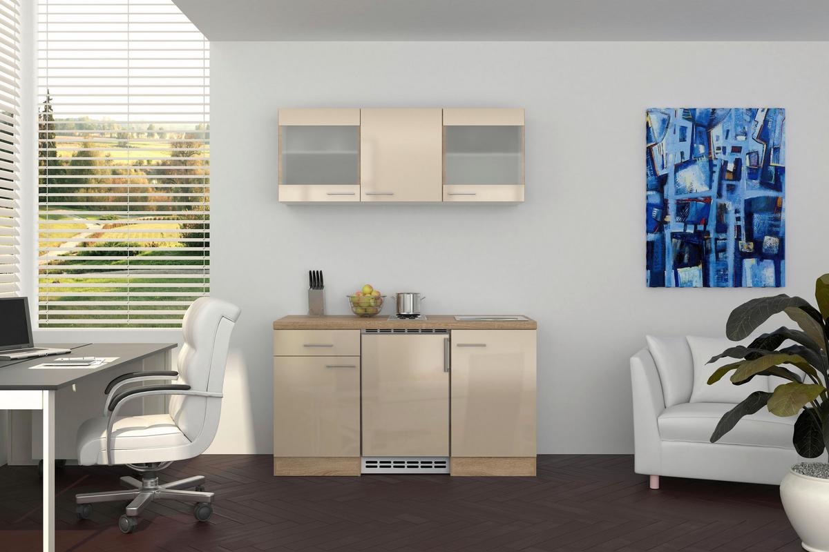 Majhna Kuhinja Z Aparati Nepal, Kašmir, Barva Hrasta - barve nerjavečega jekla/kašmir, Moderno, kovina/steklo (150,5cm) - FlexWell