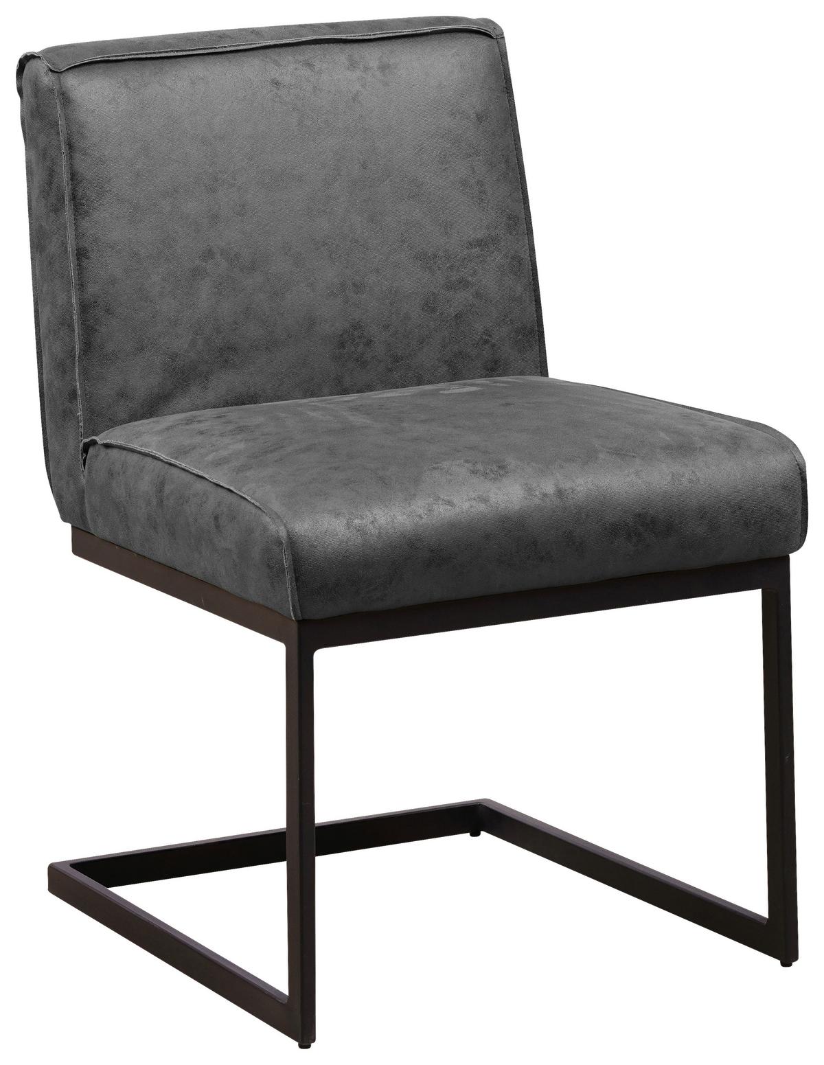 SCHWINGSTUHL-SET BENJI - Anthrazit, KONVENTIONELL, Textil/Metall (53/81/61cm) - MID.YOU