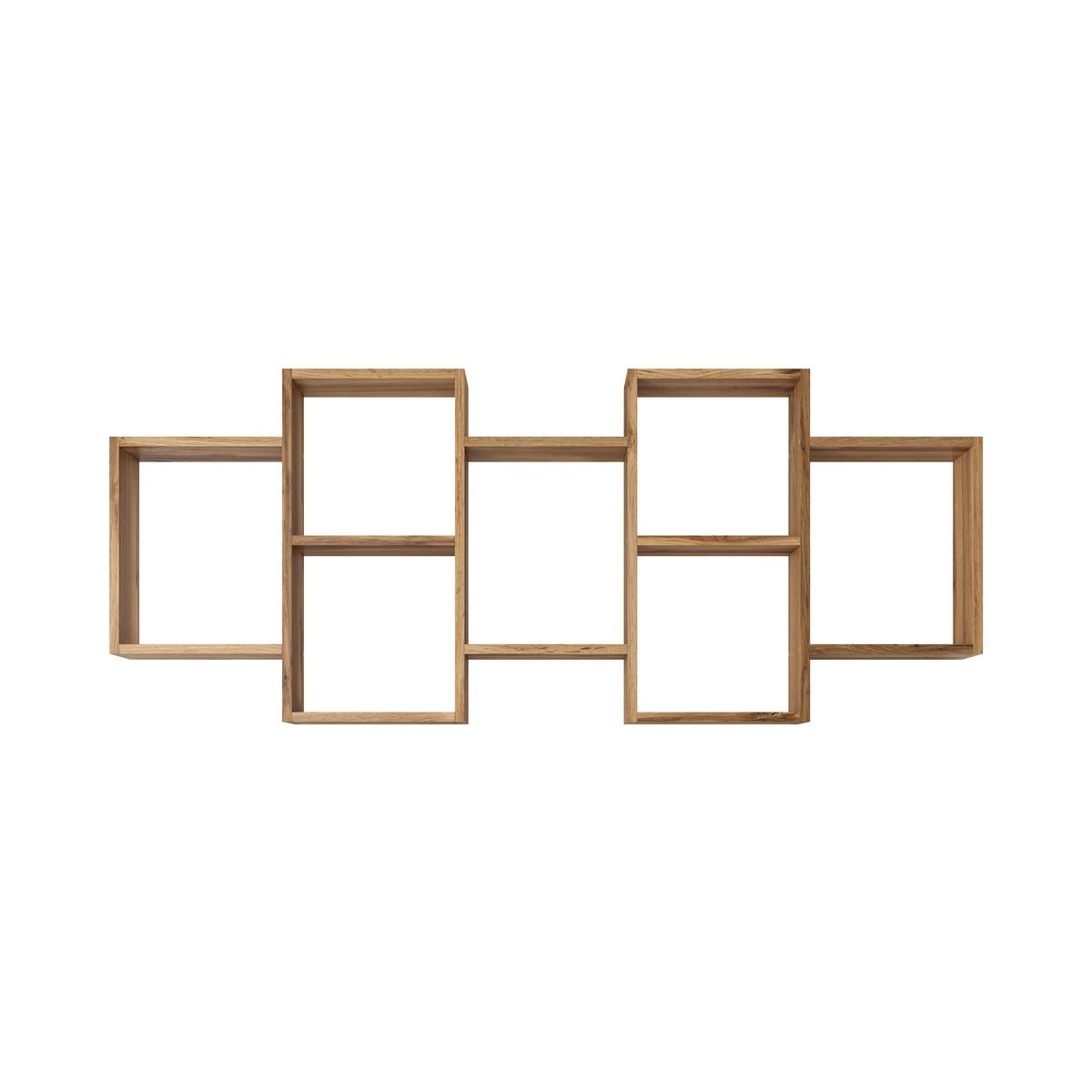 Stenski Regal Trio, Barva Hrasta - hrast wotan, Basics, leseni material (160,8/65cm) - P & B