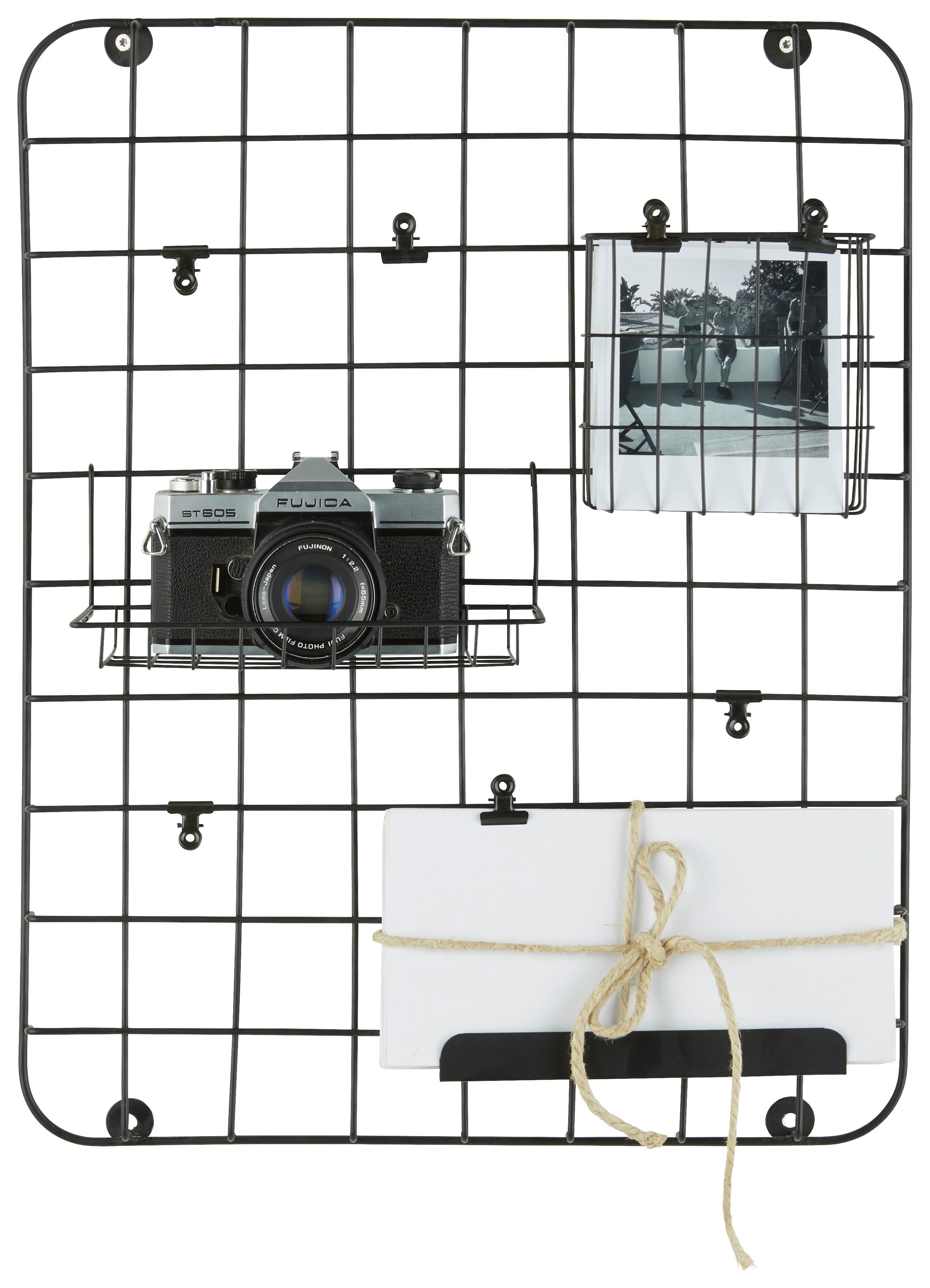 Wandregal in Schwarz - Schwarz, LIFESTYLE, Metall (40/50/13cm) - Mömax