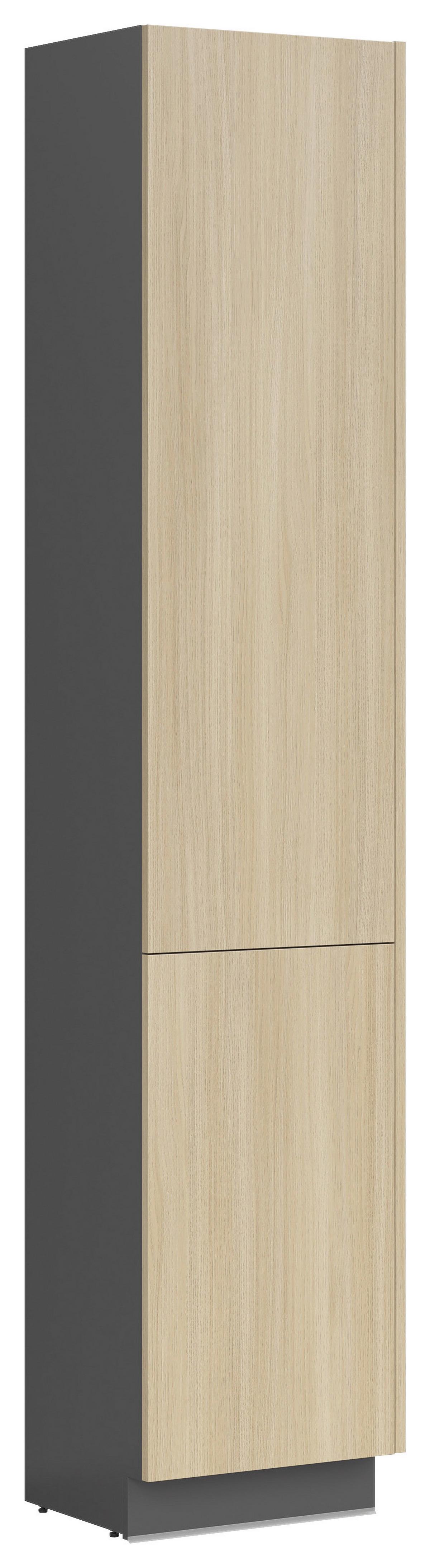 Bucatarie standard MILINO - culoare lemn stejar/grafit, Basics, material pe bază de lemn (330/230/60cm) - Visiona