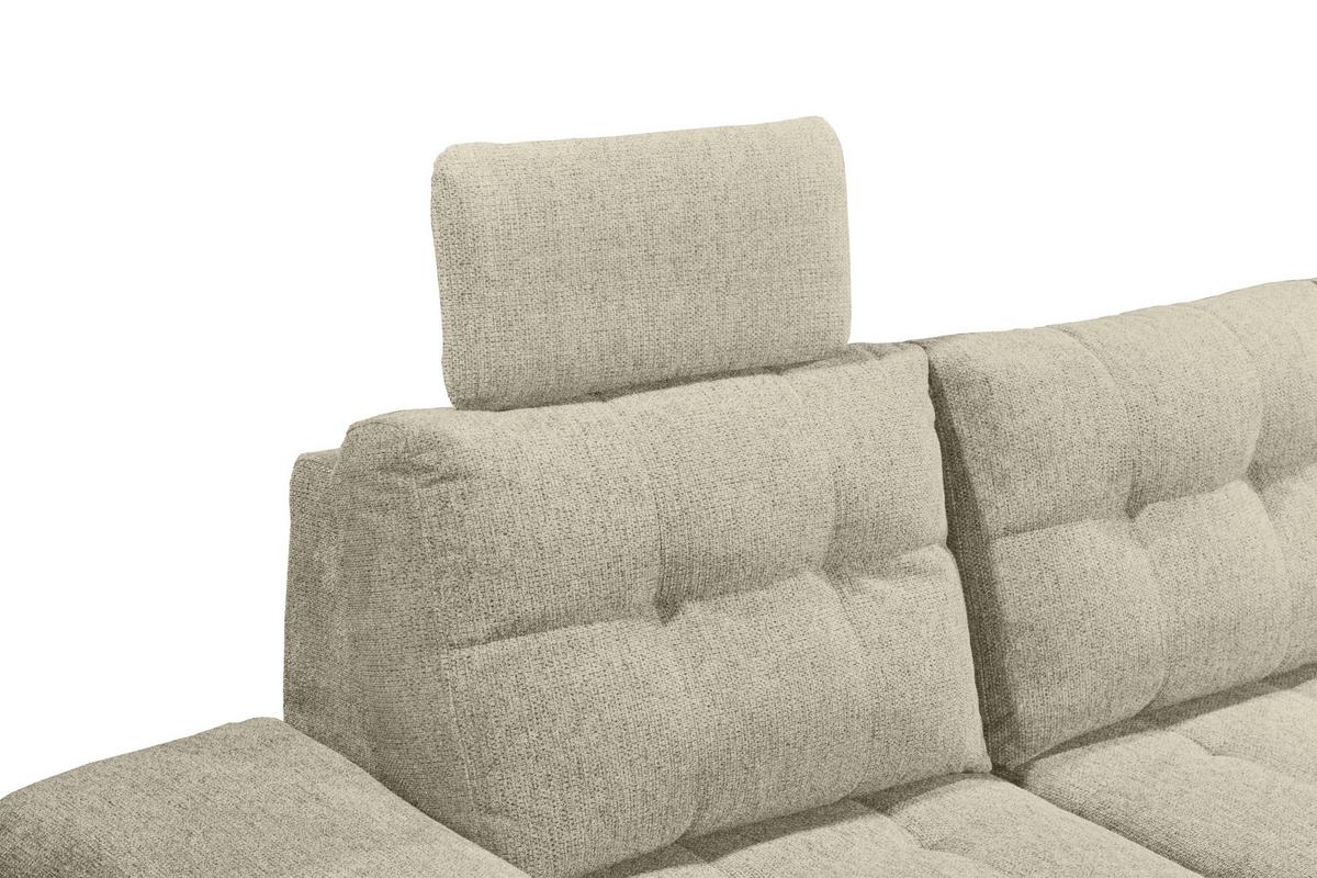 Wohnlandschaft Durban U ca. 170x324x218 cm Beige - Beige/Schwarz, KONVENTIONELL, Kunststoff/Textil (170/324/218cm) - MID.YOU