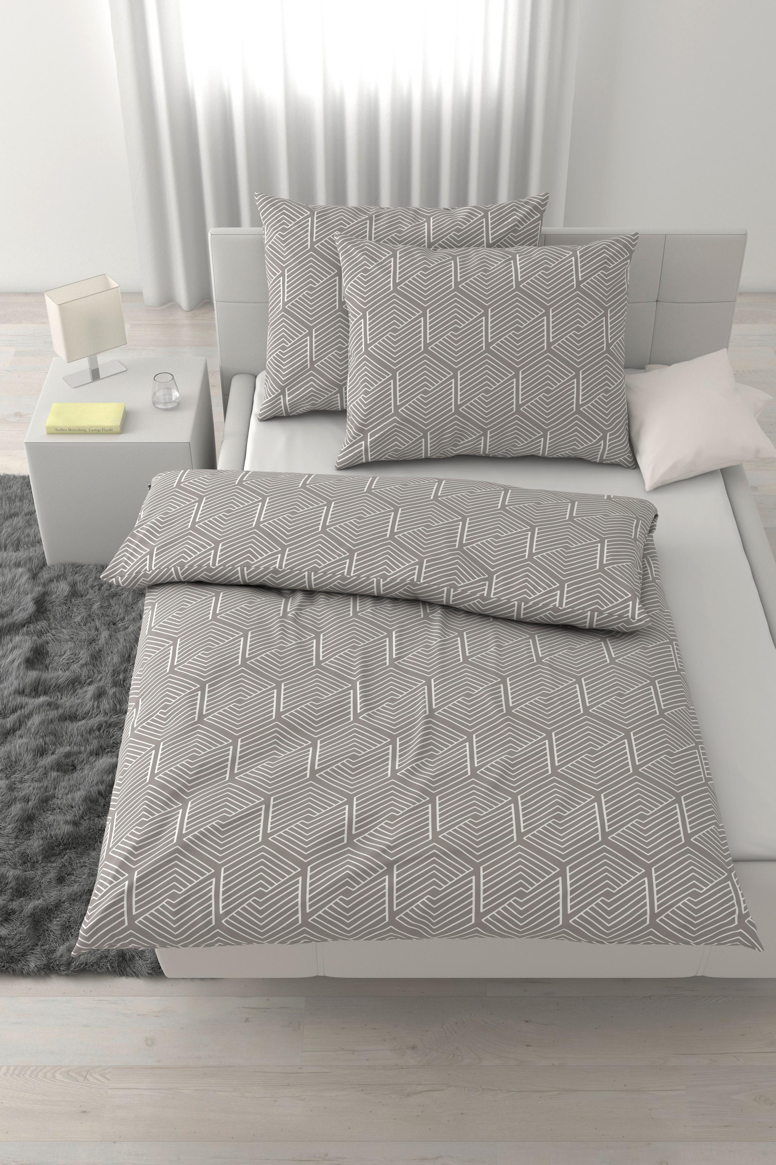 Lenjerie de pat Kai cca. 2x50x70/200x220 cm - gri deschis, Konventionell, textil (200/220cm) - Mömax