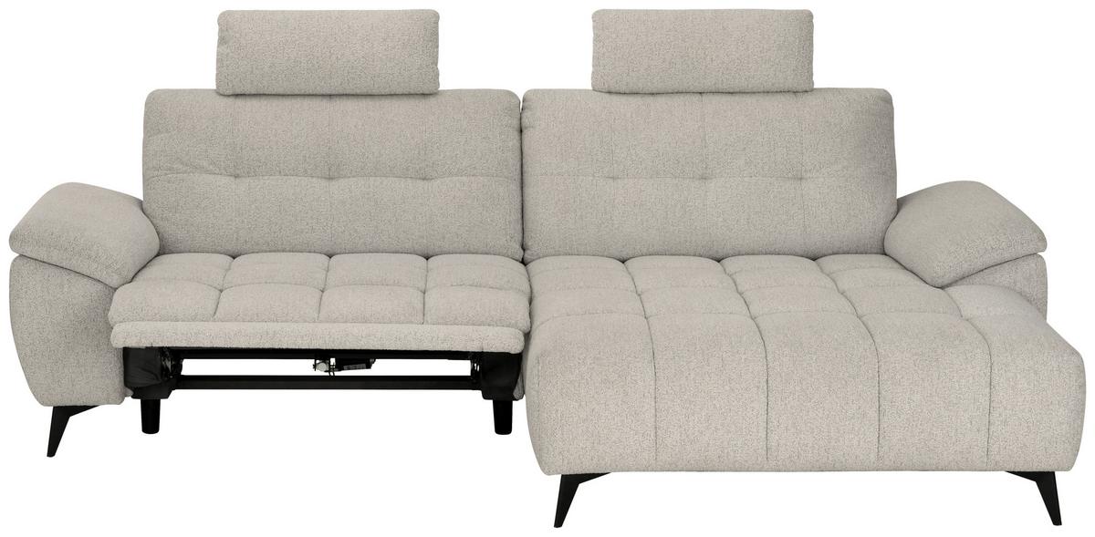 Sedežna Garnitura Venice, Desna - črna/bela, Moderno, kovina/tekstil (268/107/156cm) - Premium Living