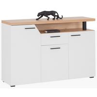Komoda Nico - bijela/hrast Artisan, Moderno, drvni materijal/plastika (136,4/91,6/40cm) - Modern Living