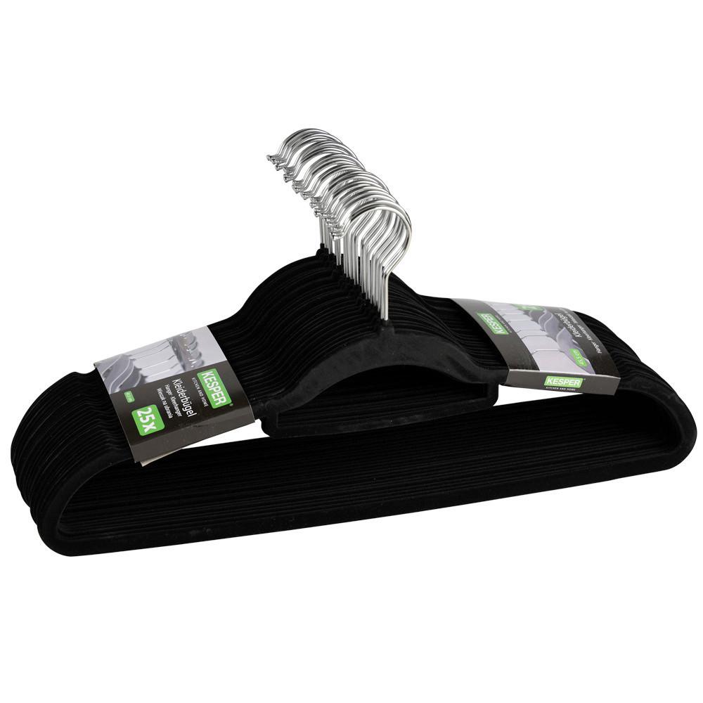 WIESZAK NA UBRANIA 16645 - czarny, Basics, tworzywo sztuczne (45.5/3.6/23cm) - Kesper