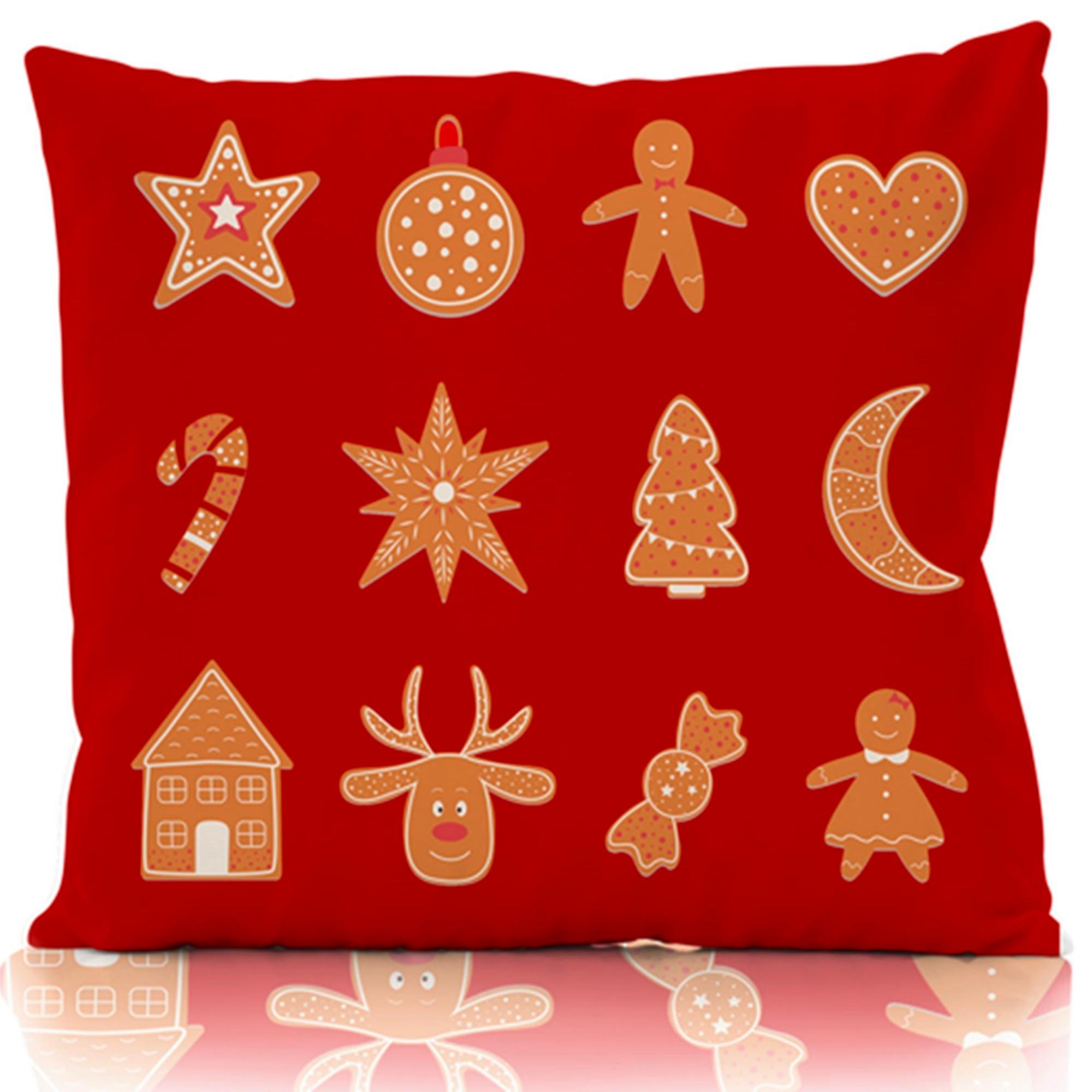 Díszpárnahuzat Gingerbread 45/45 - piros/konyak, textil (45/45cm)
